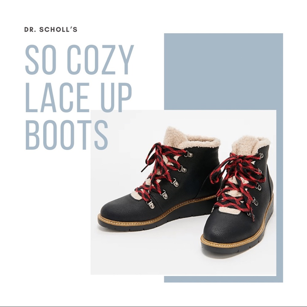 ❄️ EUC So Cozy Waterproof Lace Up Boots